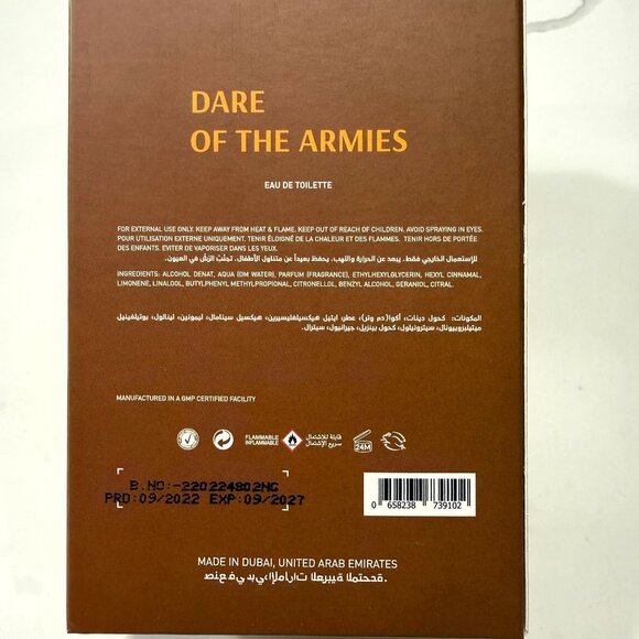 Dare of the Armies by Swiss Collection SC EDT Men 100ml Inspired by Swiss Army - Picture 4 of 5